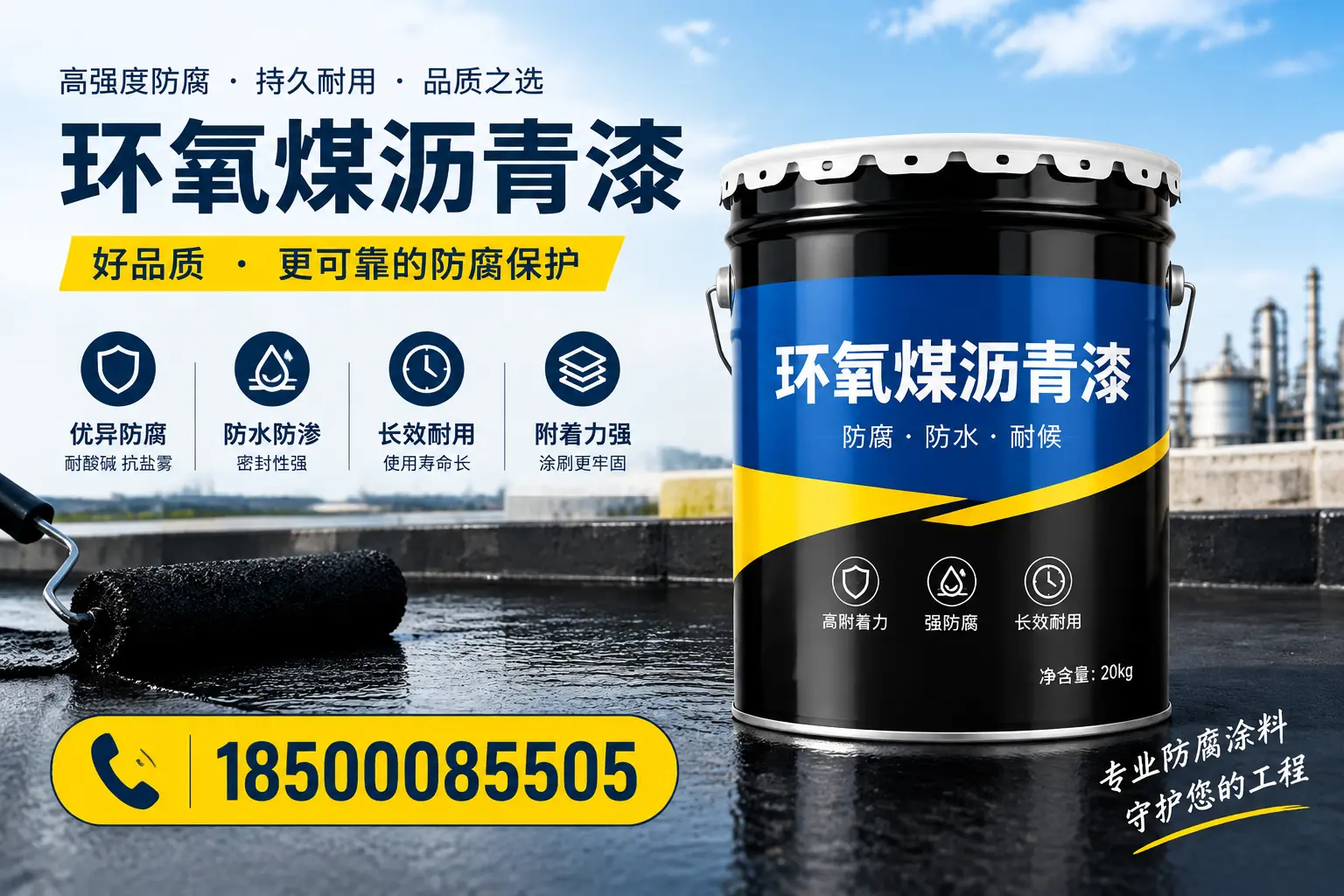 选择环氧煤沥青漆的五大理由，五指山客户必知